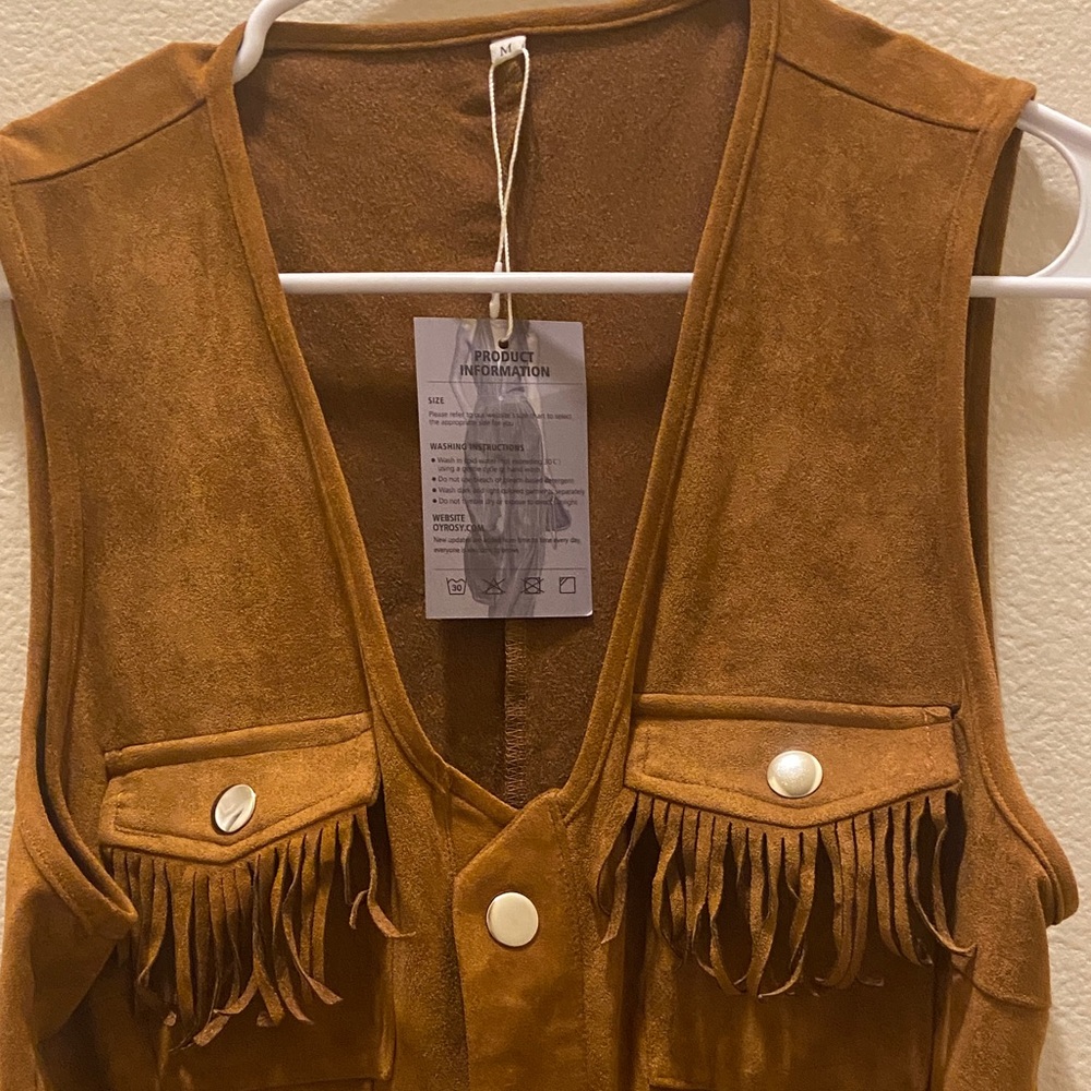OYROSY New with tags suede romper jumpsuit size medium - Picture 3 of 7